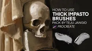 Как использовать набор кистей &laquo;Thick Impasto Procreate&raquo; от Теджу Джангида