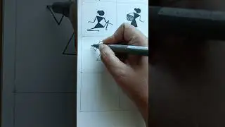 #shorts|| Warli Art || Basic human figures part -2