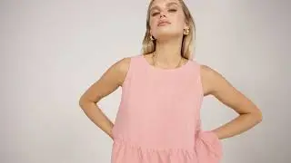 ANRABESS Ruffle Tank Crop Top & Wide Leg Pants Set