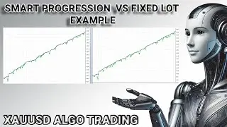 XAUUSD ALGO TRADING- FIXED LOT VS SMART PROGRESSION BACKTESTING EXAMPLE