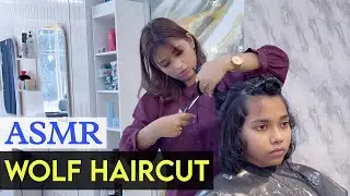 FEMALE LONG TO WOLF HAIRCUT || INDIAN GIRL BARBER || MISS BARBER 