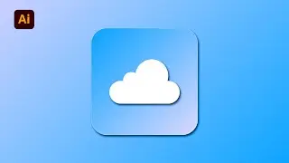 How to Draw a Cloud Icon in Adobe Illustrator | design icons Illustrator | Illustrator for beginners