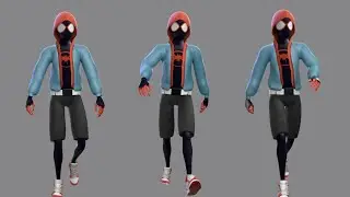 3D Miles Morales Walking animation