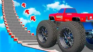 HASTA DÓNDE PUEDE SUBIR BIGFOOT POR LAS ESCALERAS ? - EXPERIMENTOS EN GTA 5 ONLINE