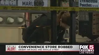 Las Vegas police respond to robbery at 7-Eleven on Desert Inn, Arville