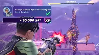 How to EASILY Destory/Damage Overlord Spires or Scout Spires Fortnite