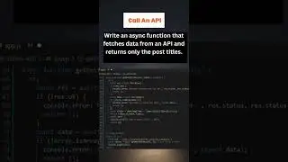 Fetch API Data with Async/Await #JavaScript #AsyncAwait #APICall #CodingChallenge #100DaysOfCode