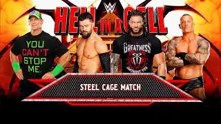 WWE Hell In a Cell Steel Cage Match | Roman Reigns - Finn Balor - John Cena - Randy Orton