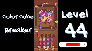Color Cube Breaker Level 44 Gameplay 🎮 | Smash Cubes Puzzle Game | Go Answer