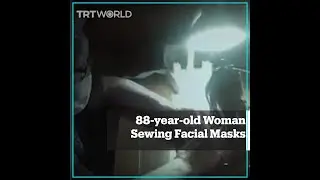 88-year-old Spanish woman makes face masks at home