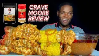 HUGE SEAFOOD BOIL MUKBANG | JUICY LOBSTER TAILS + MEGA PRAWNS | CRAVE MOORE BUTTER SAUCE REVIEW