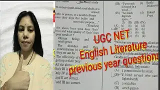 UGC NET English Literature previous year questions// UGC NET GATE SET SSB Sahitya Classes 