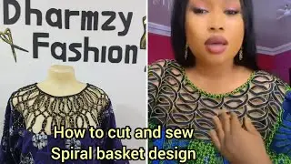 How to Cut and Sew Spiral Basket Design  With Biase