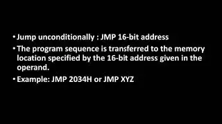 8085 branch instructions