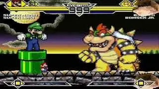 Super Mario & Super Luigi vs Bowser & Bowser Jr. MUGEN Battle 1.0!