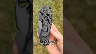 WILDEST Folding Knife You've Ever Seen?! 💯🤯 Custom Knife Factory Traktor via @ncblade9007 #shorts