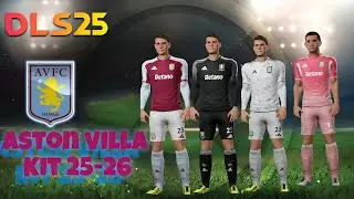 ASTON VILLA DLS Kits 2025 &ndash; Dream League Soccer 2025 Kits ❤️💙 #DLS25 #DLS2025 #dreamleaguesoccer2025