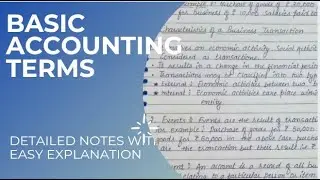 BASIC ACCOUNTING TERMS - 1/2 l CLASS 11 -ACCOUNTANCY I Study Glory