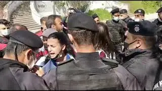 Dolmabah&ccedil;e'de DGD-Sen ve UMUT-SEN'lilere g&ouml;zaltı