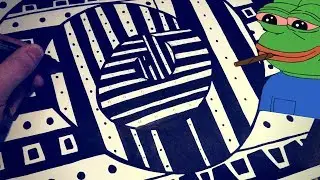 Trippy Wormhole Drawing - Paint Marker Sketch | Art Timelapse