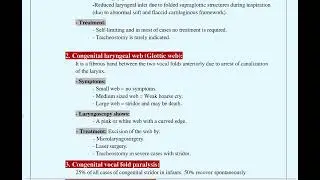 Congenital anomalies of the larynx 