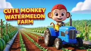 Cute Monkey Grows Watermelons 🚜🍉 | Happy Farm Story for Kids | Cartoon Video | MultiTV Kids