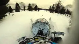Snowmobile snow drift
