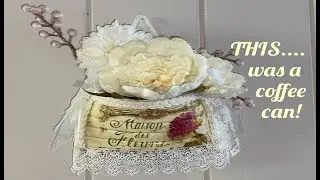 DiY Tin Can pocket Decoupage