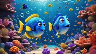 Seven Funny Fish Blow Bubble Rings | Fun Ocean and Counting Song for Kids | Nursery  and Baby Songs
