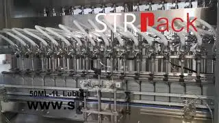 PLC Automatic Lubricant Piston Filling Machine Capping For Lube Oil Motor Oil Engine Oil Lubricant