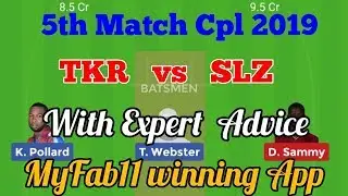 TKR vs SLZ Dream11 Team PredictionCaribbean Premier League 2019 Team News, Squads,