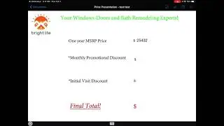Price Presentation