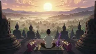 Sunrise Over Borobudur  Soft Gamelan & Candlelight Ambience for Sleep, Relaxation, Work