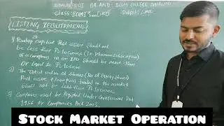 Stock Market Operation||Listing Procedures||Listing Process|| NEP.