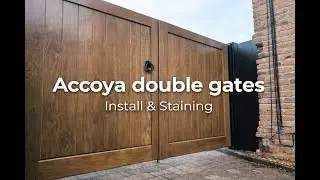 Accoya double gates, fitting and spraying