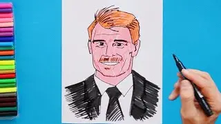 How to draw David Warner [Cricket Player]