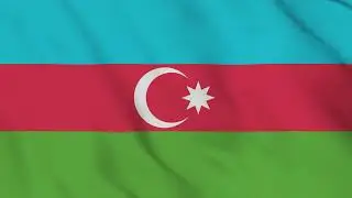 Azerbaijan Flag Waving 4K | Azerbaijani National Flag Animation