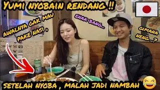 YUMI PERTAMA KALI MAKAN RENDANG , AWALNYA GAK MAU PAKE NASI MALAH JADI NAMBAH HAHA
