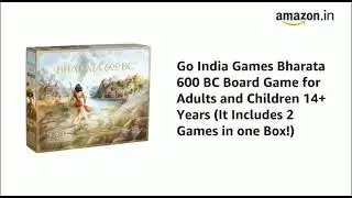 Go India Games Bharata 600 BC Board Game for Adults and Children 14+ Years (It Includes 2 Games in
