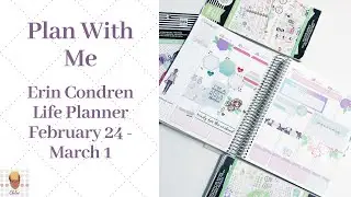 Plan With Me | Vertical Erin Condren with Happy Planner Stickers
