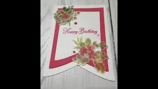 Stamp with Arlena - Party Banner Dies and Extraordinary Flora Die and Washi Tape card