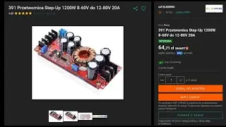 Test przetwornicy Step Up 20A
