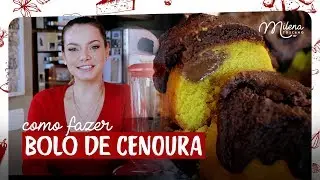 BOLO DE CENOURA COM BRIGADEIRO SURPRESA! By Milena Toscano