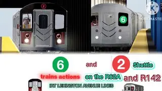 IRT Lexington Avenue lines: Shuttle train on the 6 and 2 trains actions 
