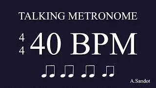 Voice Metronome 40 BPM | 8th Note