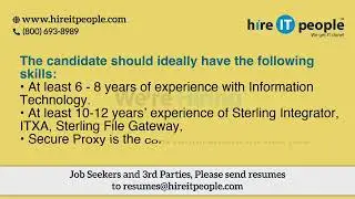 BPMI - B2B Jobs | Sterling Integrator Jobs | Cincinnati, OH | Job ID: 38280 |