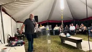 Brother Shane Baker at Chuck McGee&rsquo;s 1st tent revival on 10/7/25