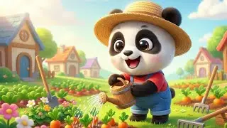 Cute Baby Panda Farming Adventure - Making Fruit Juice!