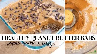 Healthy Peanut Butter Bars: JUST 7 INGREDIENTS \\ vegan, gluten-free