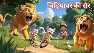 ChidiyaGhar ki Sair / चिड़ियाघर की सैर/ learning with Fun/ Hindi Kahani with Moral Values